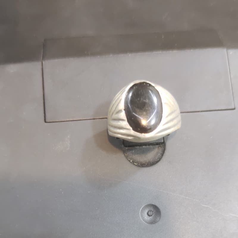 Silver Ring with black stone